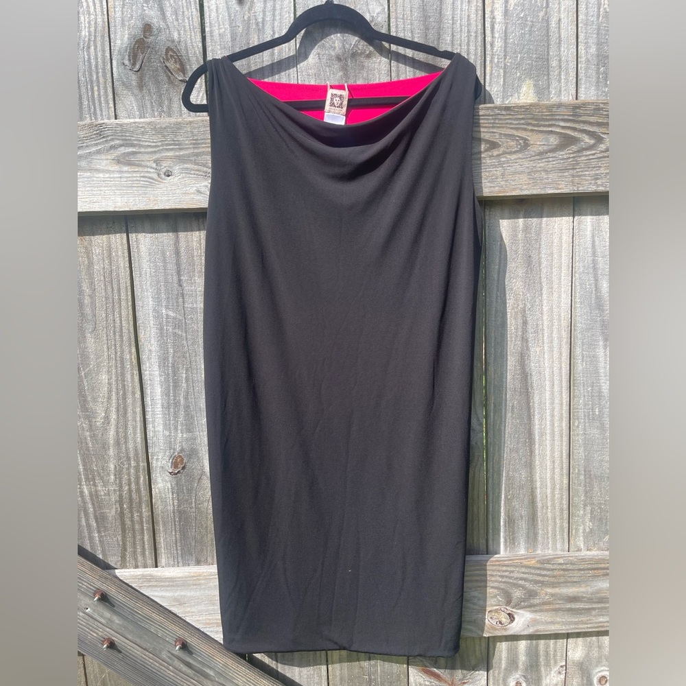Anne Klein Double Wear Dress Black and Pink perfect for travel Size L